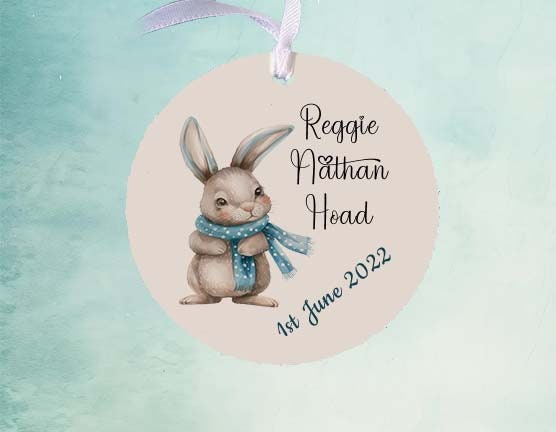 Personalised Newborn Baby Boy/Girl Wooden Disc, birth or Christening Keepsake - Image 7