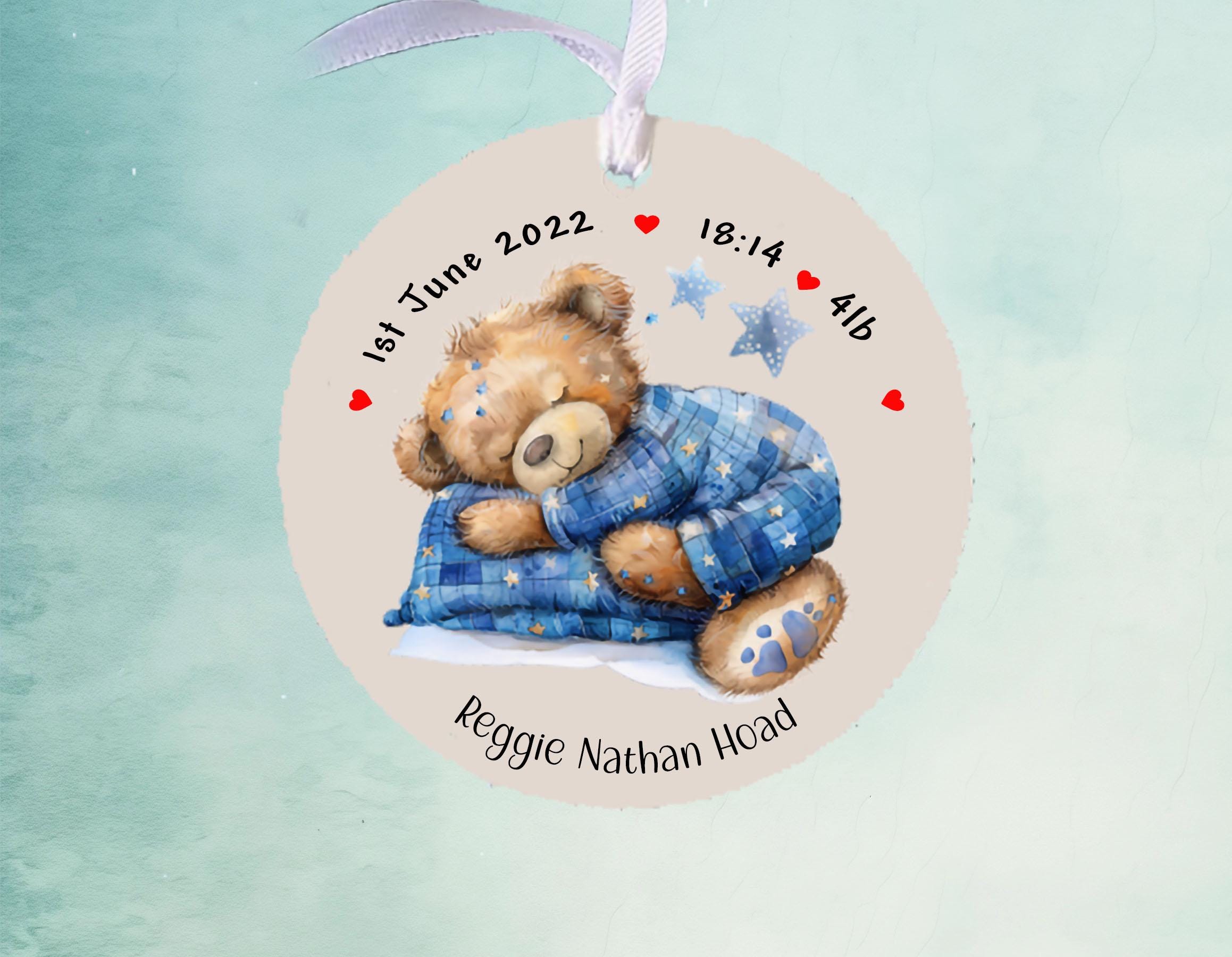 Personalised Newborn Baby Boy/Girl Wooden Disc, birth or Christening Keepsake