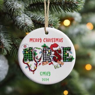 NURSE Ceramic Disc Personalised Christmas medical instruments best nurse