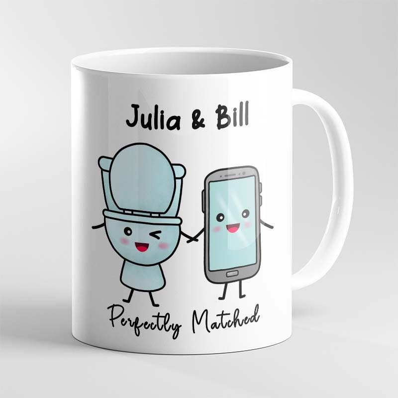 Personalised Humour funny We're a Perfect match mug relationship, gift for boyfriend, gift for bestie, secret Santa 11oz ceramic mug - Image 5