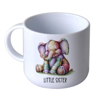 Personalised Mug Unbreakable Polymer Mug, 6 oz, white for boys and girls animal themed,