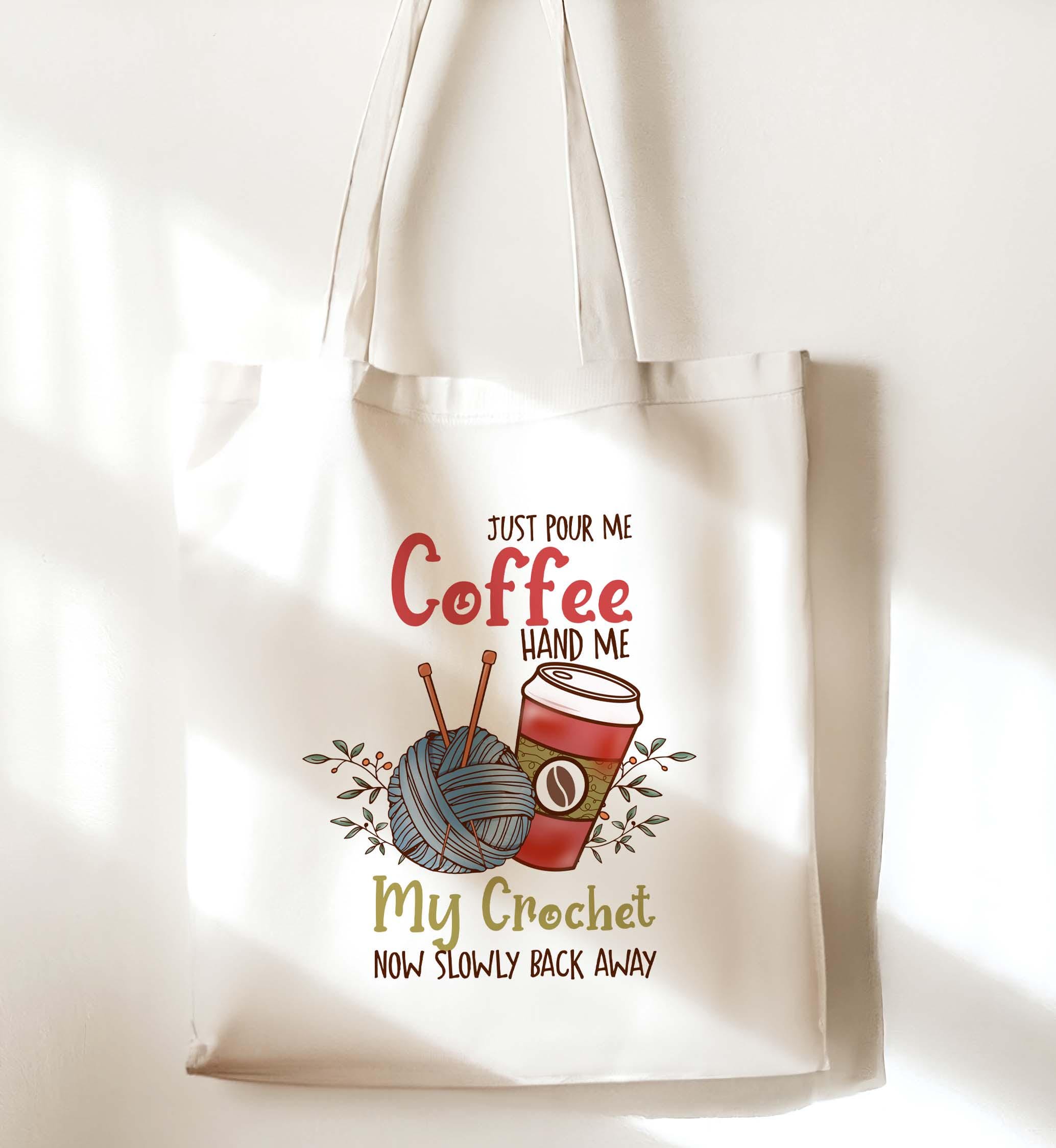 Personalised Crochet Tote Bag – Custom Name Yarn Craft Design Shoulder Bag with Floral and Love Motif - Image 3