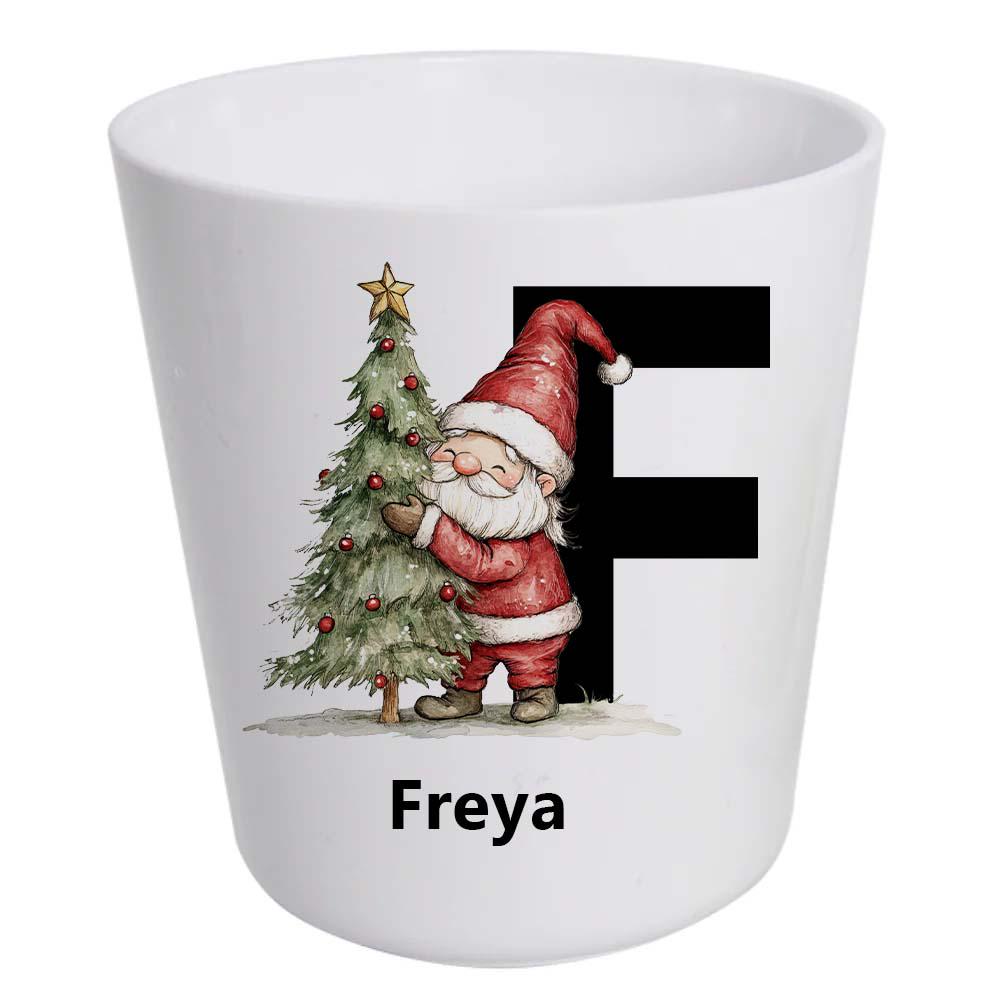 Personalised Christmas Plate – Kids Initial Plate – Unbreakable Polymer Christmas Dinner Plate – Custom Holiday Tableware Gift - Image 6
