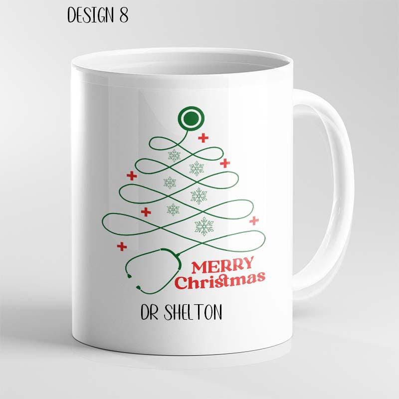 Personalised Funny Christmas Mug – Medical Theme Nurse Doctor Ambulance - Image 8