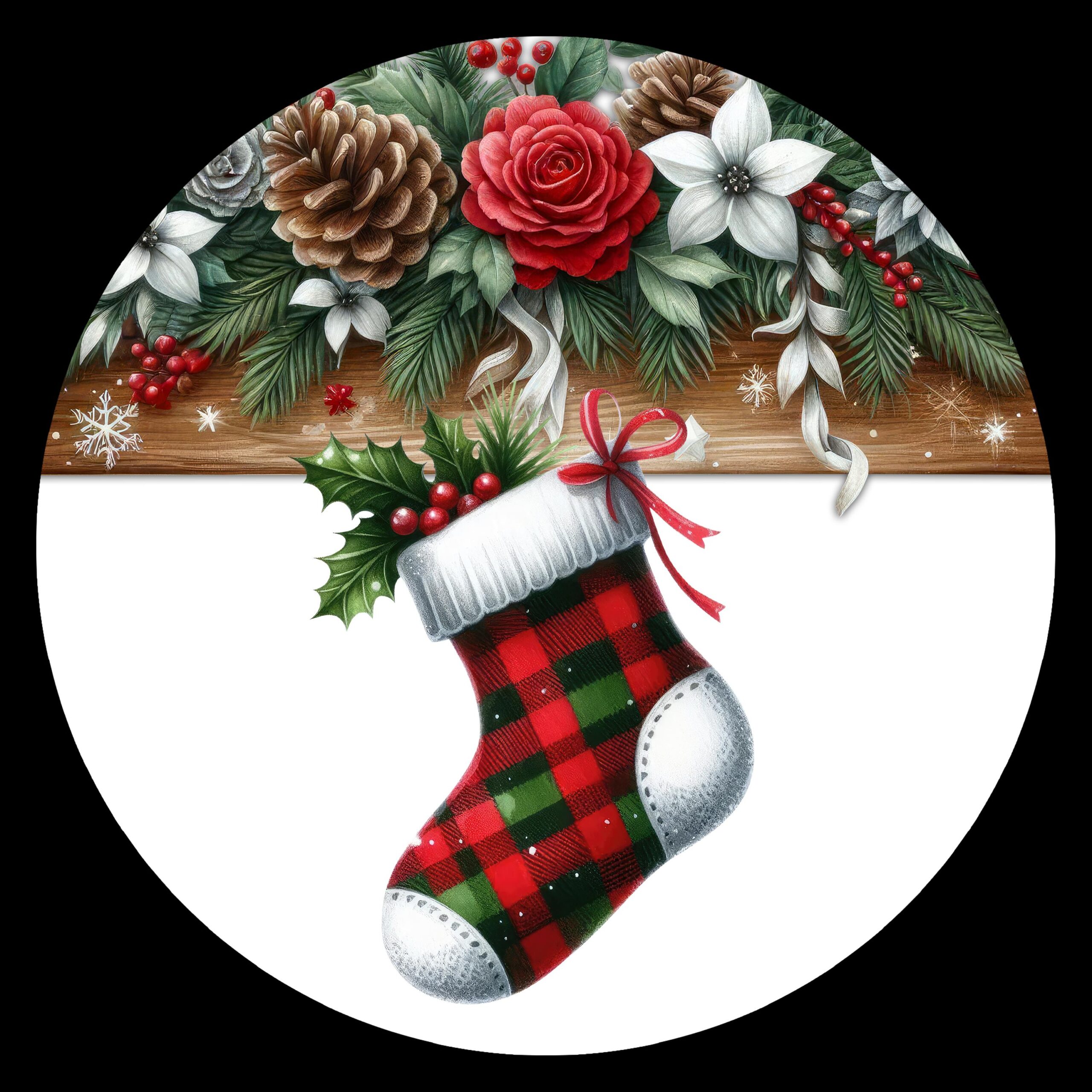Personalised Family Stockings Ceramic Disc Ornament 2025, Dated Christmas Decoration, Custom Family Name Ornament, Holiday Keepsake Gift - Image 3