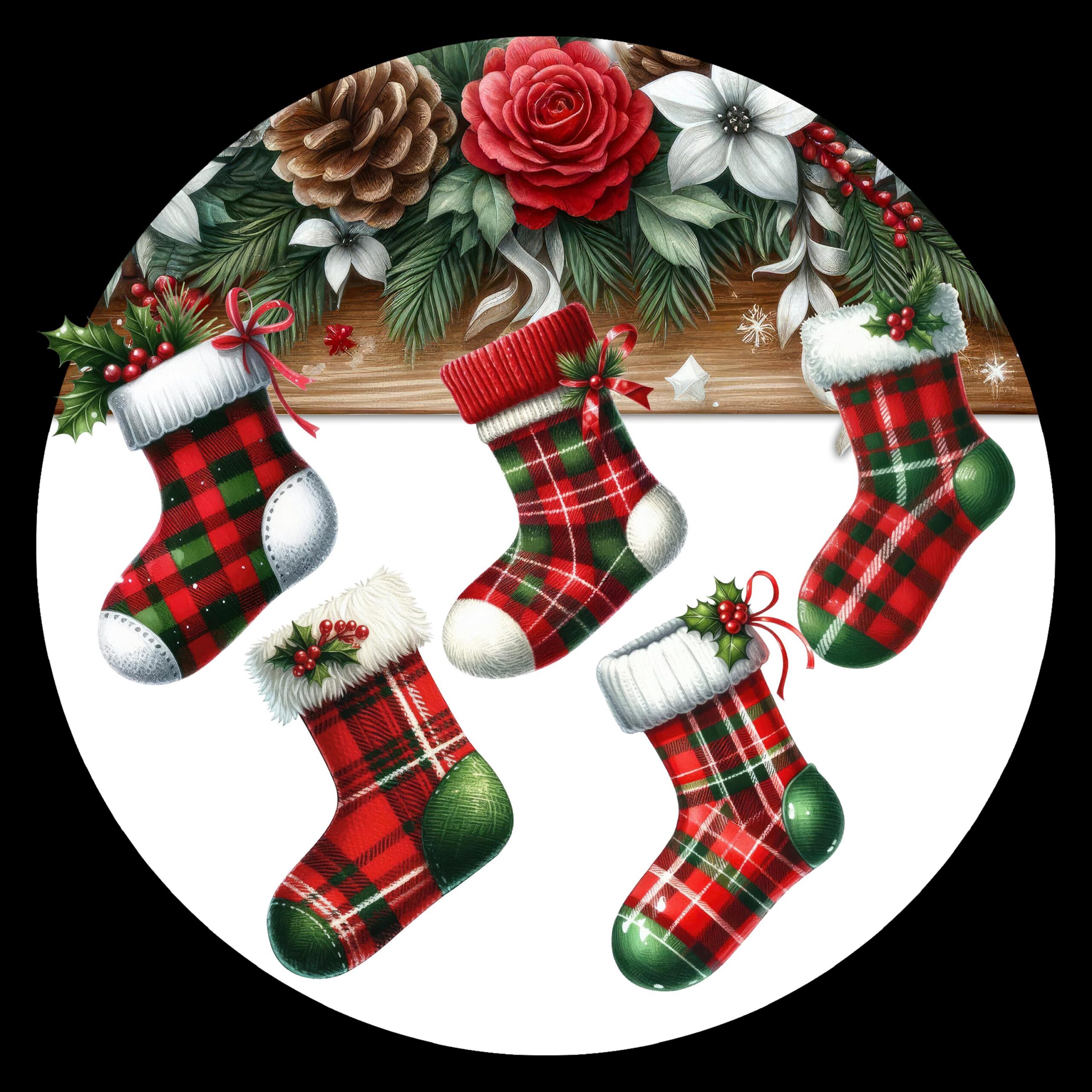 Personalised Family Stockings Ceramic Disc Ornament 2025, Dated Christmas Decoration, Custom Family Name Ornament, Holiday Keepsake Gift - Image 5