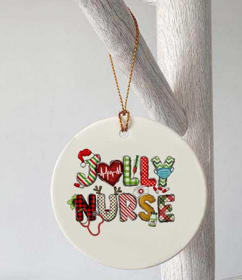 Personalised Nurse Ceramic Disc Decoration – Medical Instruments Christmas Gift for Nurses - Image 8
