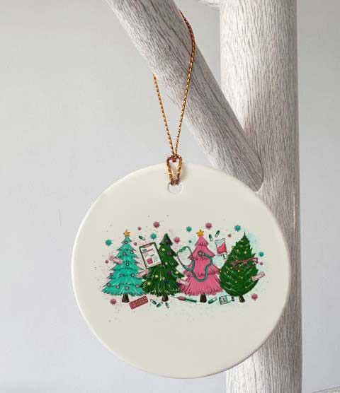 Personalised Nurse Ceramic Disc Decoration – Medical Instruments Christmas Gift for Nurses - Image 9