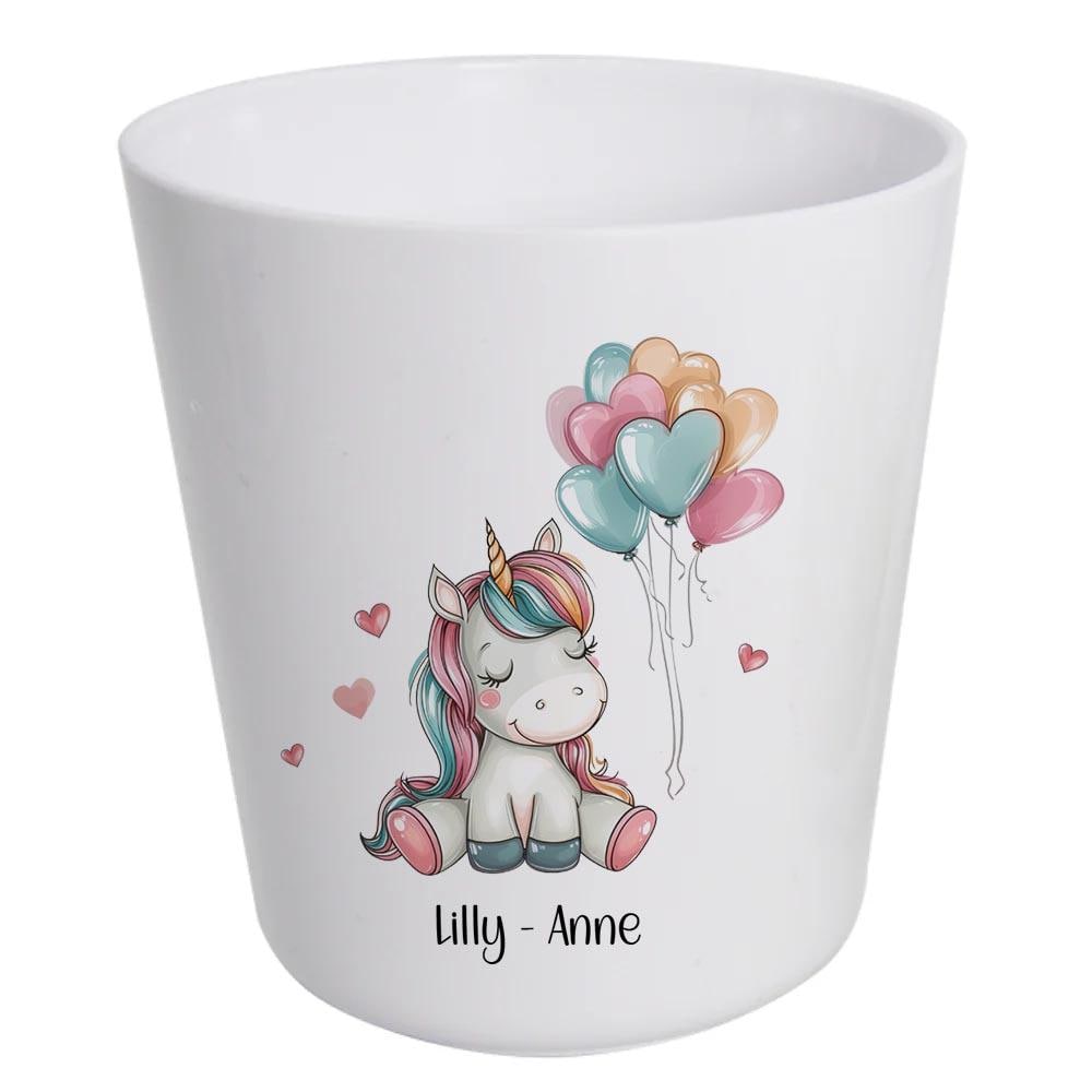 Personalised Unicorn Kids Dinnerware Set | Plate Bowl Cup & Cutlery | Custom Name Girls Toddler Tableware Gift | Magical Fantasy Theme - Image 3