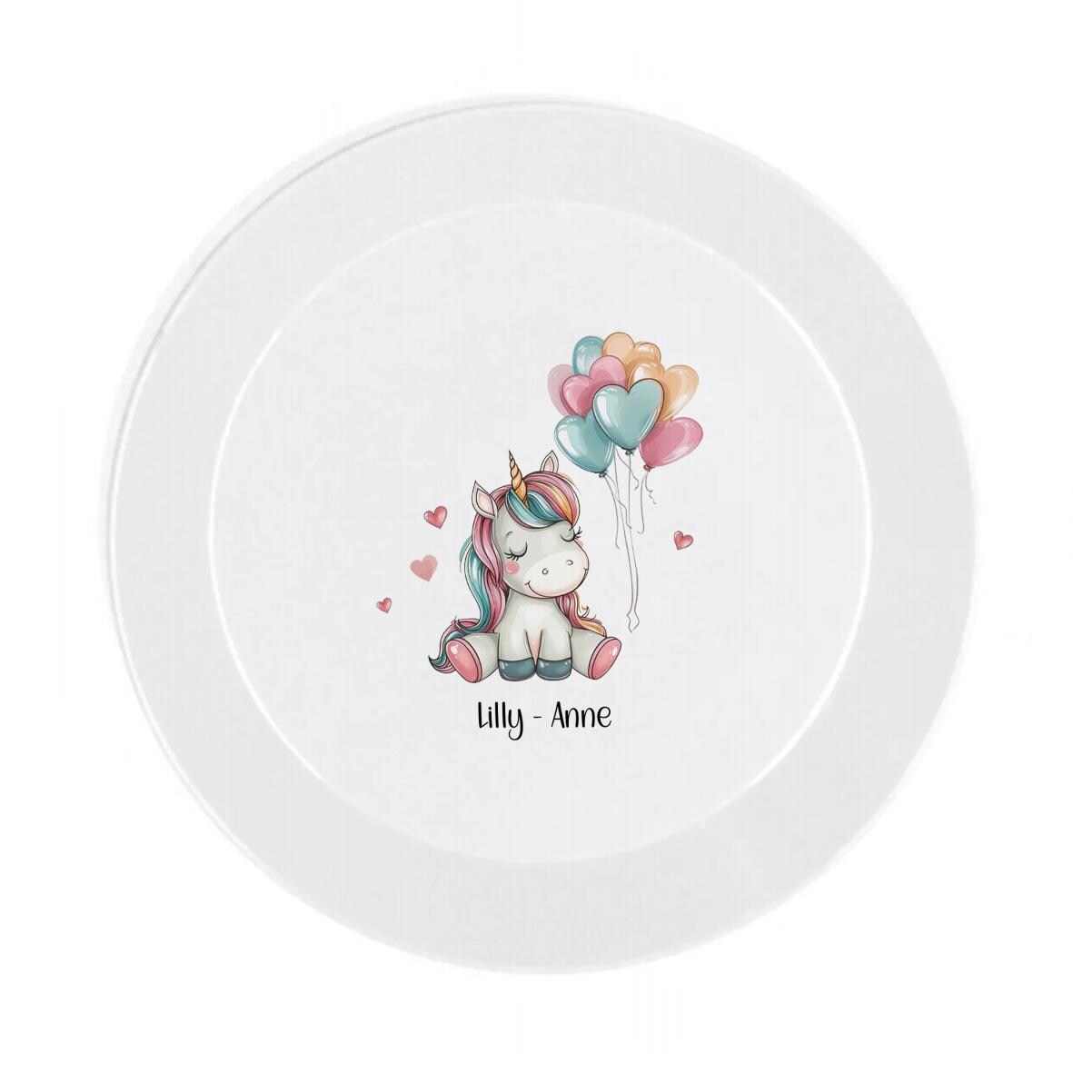 Personalised Unicorn Kids Dinnerware Set | Plate Bowl Cup & Cutlery | Custom Name Girls Toddler Tableware Gift | Magical Fantasy Theme - Image 9