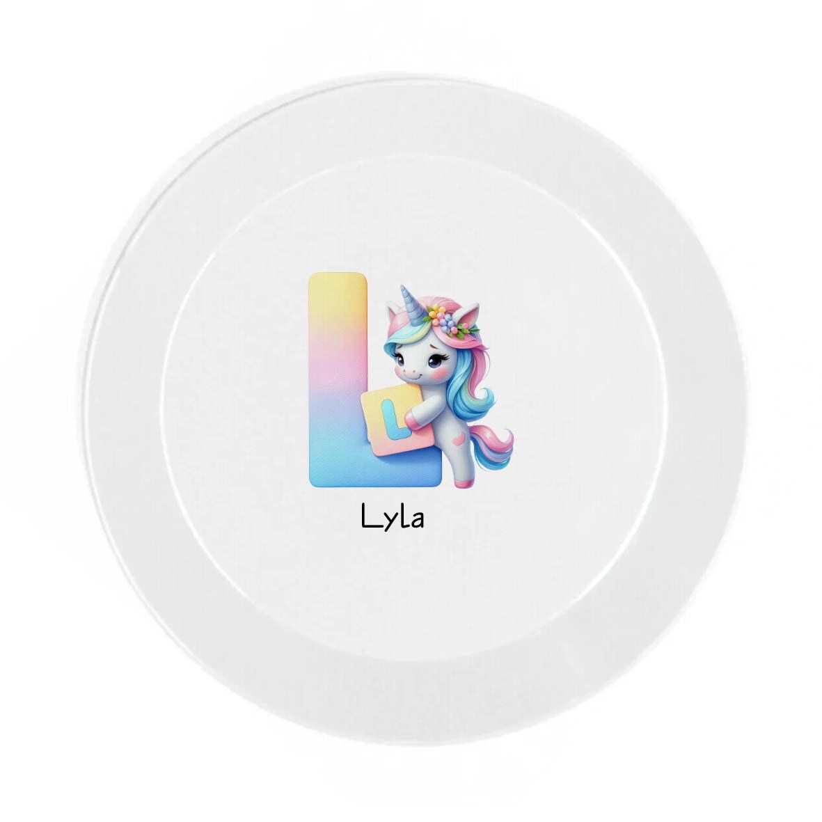Personalised Unicorn Kids Dinnerware Set | Plate Bowl Cup & Cutlery | Custom Name Girls Toddler Tableware Gift | Magical Fantasy Theme - Image 10