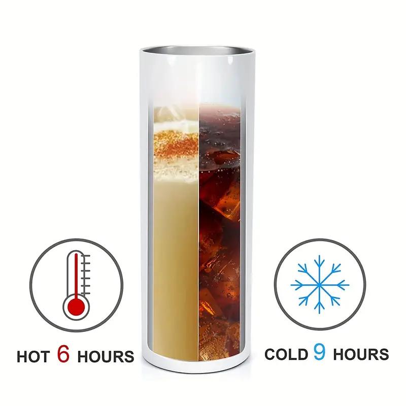 Personalised Photo Tumbler – Custom 20oz Stainless Steel Skinny Tumbler with Lid & Straw - Image 4