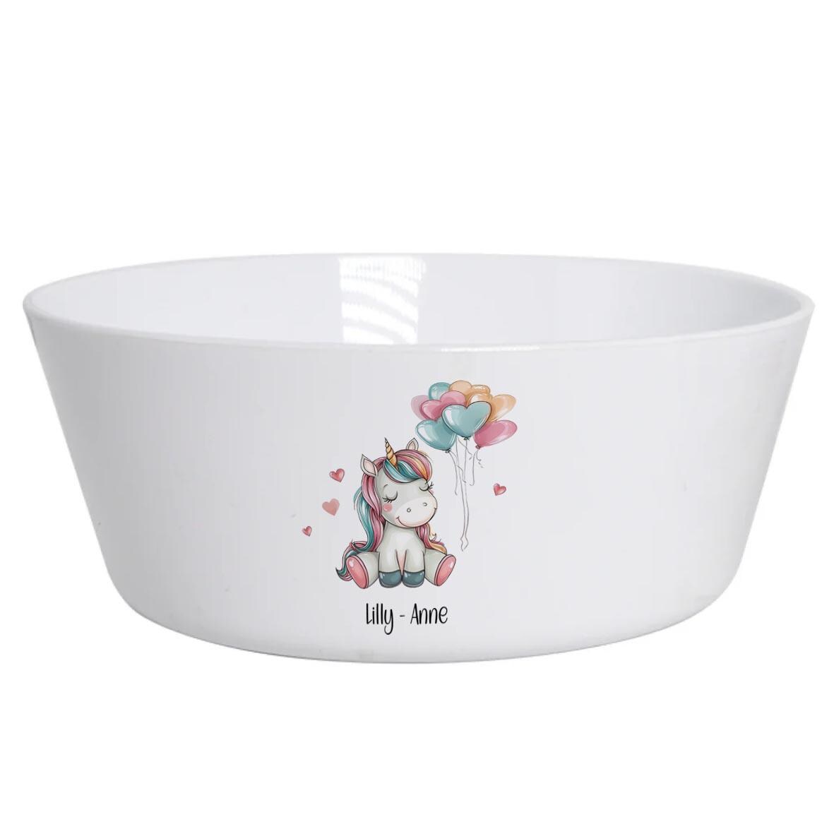 Personalised Unicorn Kids Dinnerware Set | Plate Bowl Cup & Cutlery | Custom Name Girls Toddler Tableware Gift | Magical Fantasy Theme - Image 7