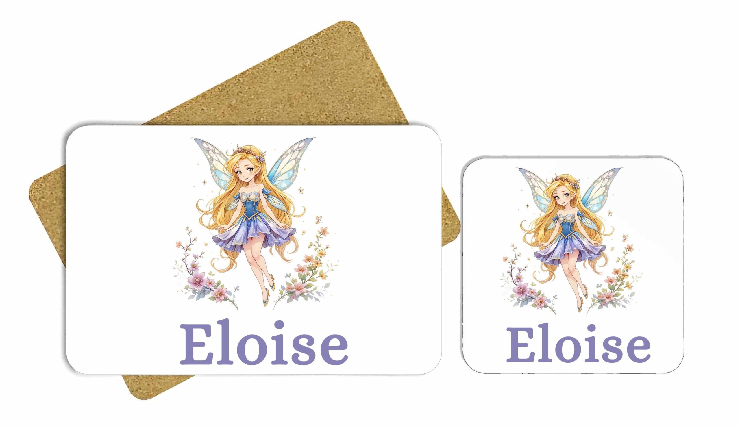 Personalised Fairy Kids Dinner Set – Plate, Bowl, Cup & Cutlery – Children’s Name Initial Set - Image 6