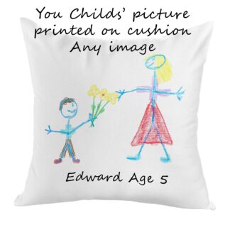 Childrens Drawing Cushion- Luxury Personalised Cushion - Grandparents Gift - Kids Artwork Pillow