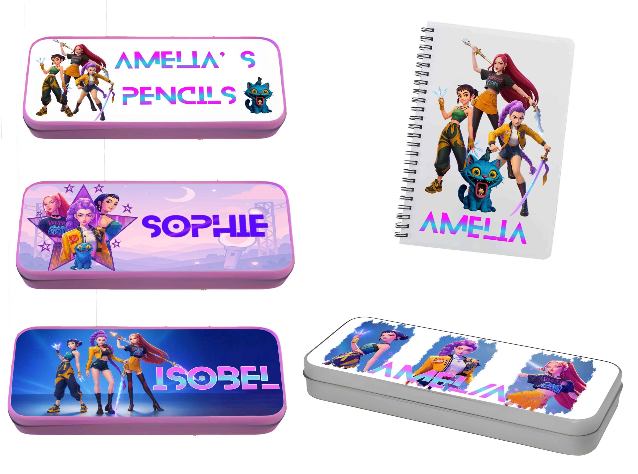 Personalised K-Pop Pencil Case Tin | notebook - Image 5