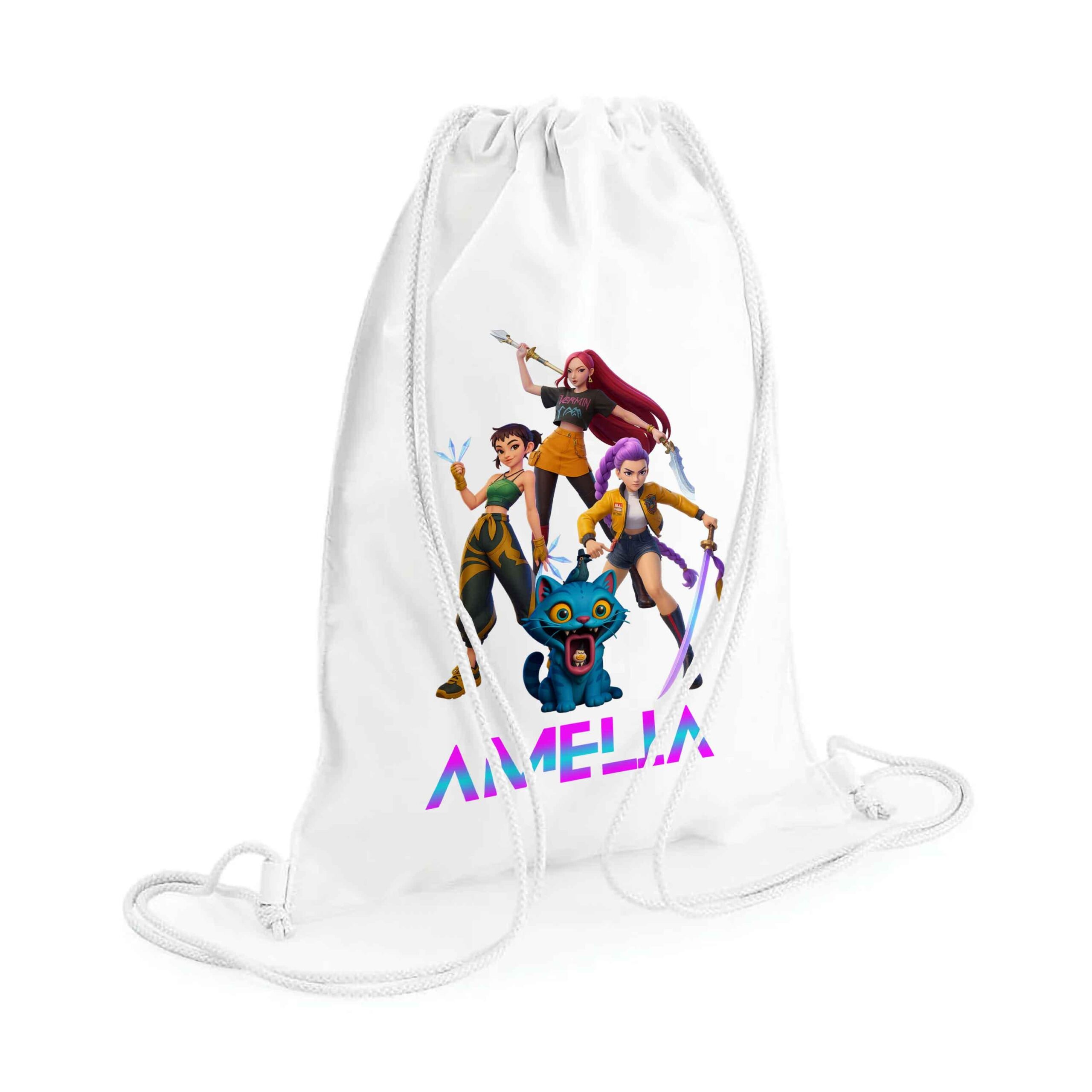 K-Pop Drawstring Bag | Gym Sack & PE Rucksack Premium - Image 2