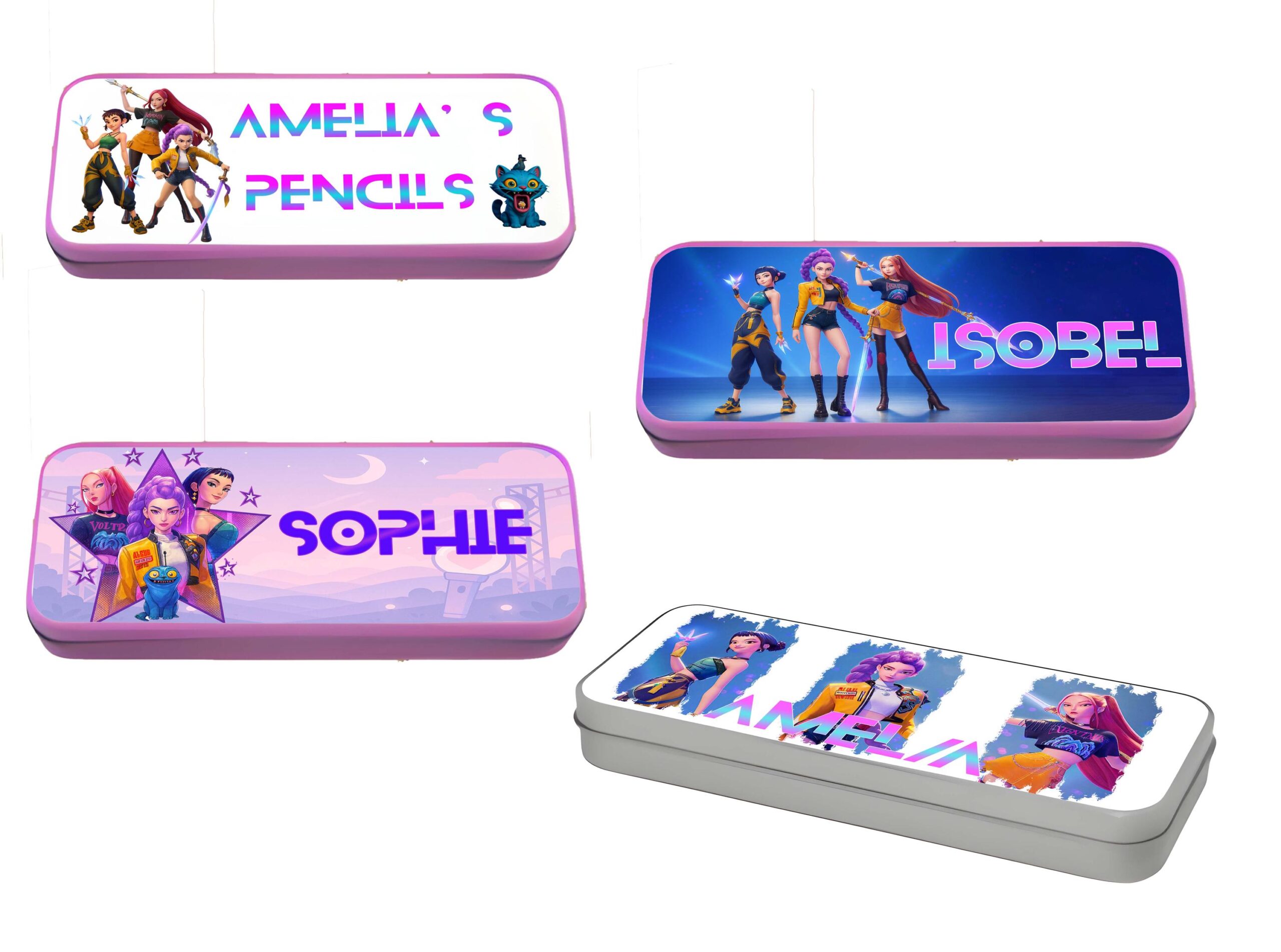 Personalised K-Pop Pencil Case Tin | notebook - Image 2
