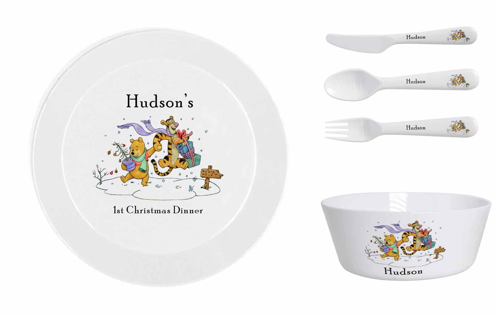 Cute First Christmas Dinner Set | Bear Kids Unbreakable Gift - Image 4