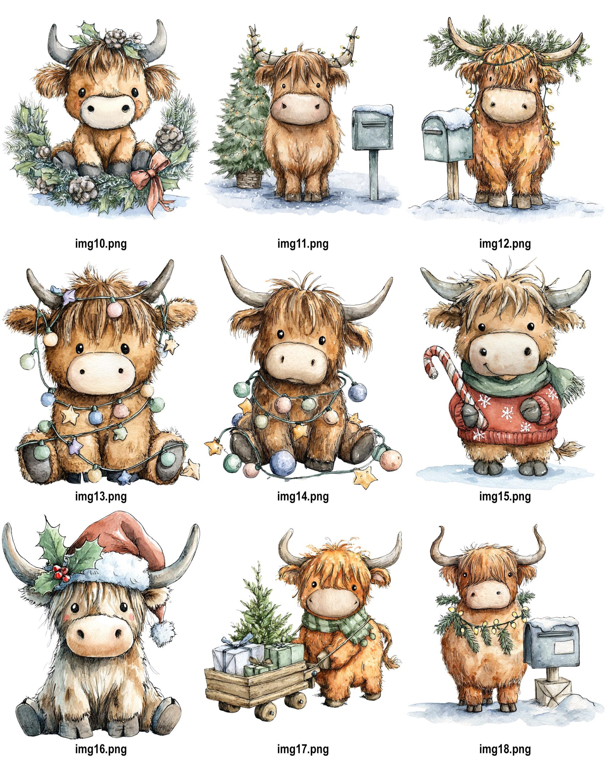 Personalised Highland Cow Christmas Dinnerware Set – Whimsical Kids Plate, Bowl, Mug, Cup, Cutlery, Placemat & Coaster – Unbreakable - Image 7