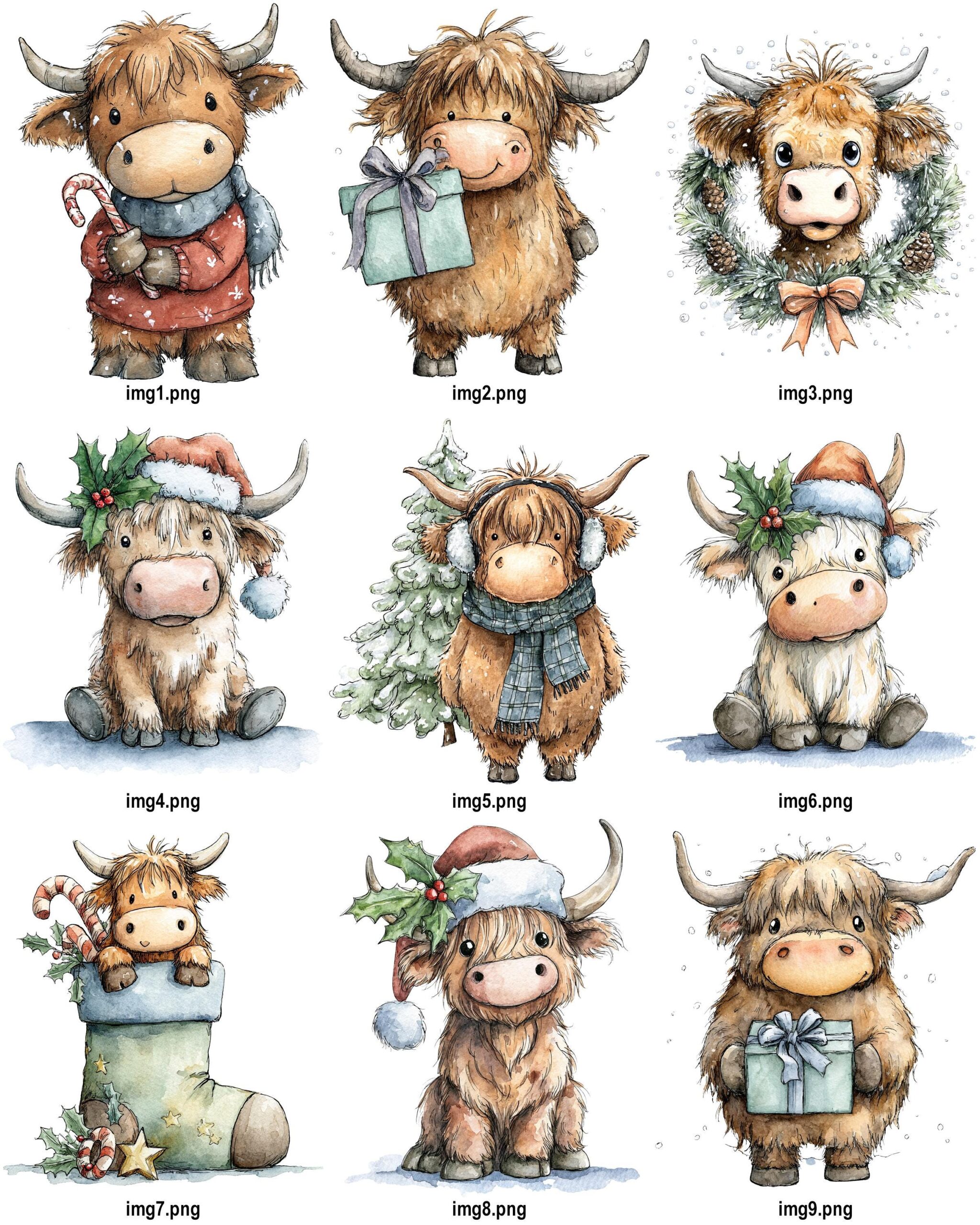 Personalised Highland Cow Christmas Dinnerware Set – Whimsical Kids Plate, Bowl, Mug, Cup, Cutlery, Placemat & Coaster – Unbreakable - Image 6