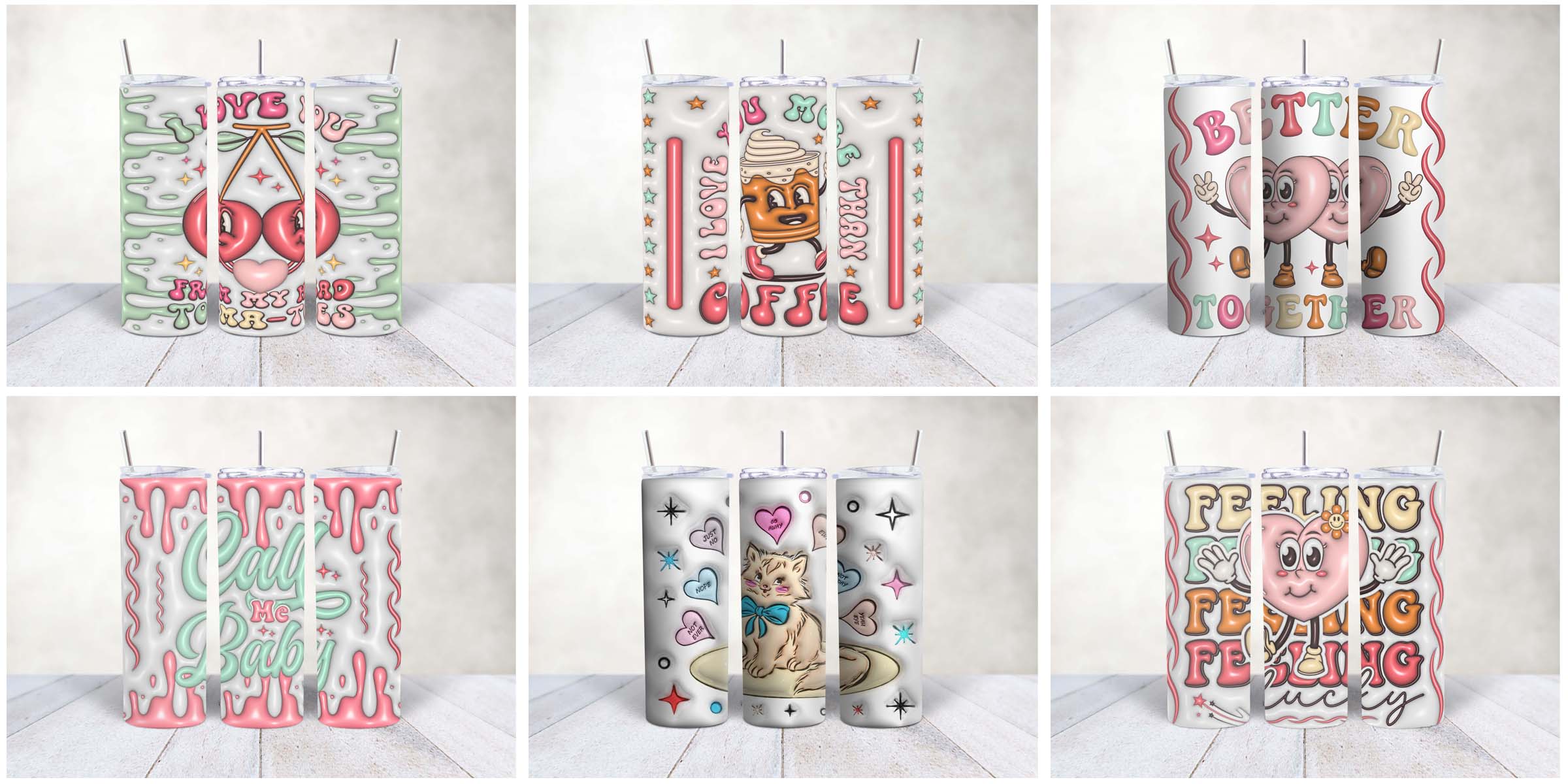 20oz skinny tumbler steel inflated text 20oz glossy tumbler inflated tumbler lock lid metal straw brush & gift box - Image 11
