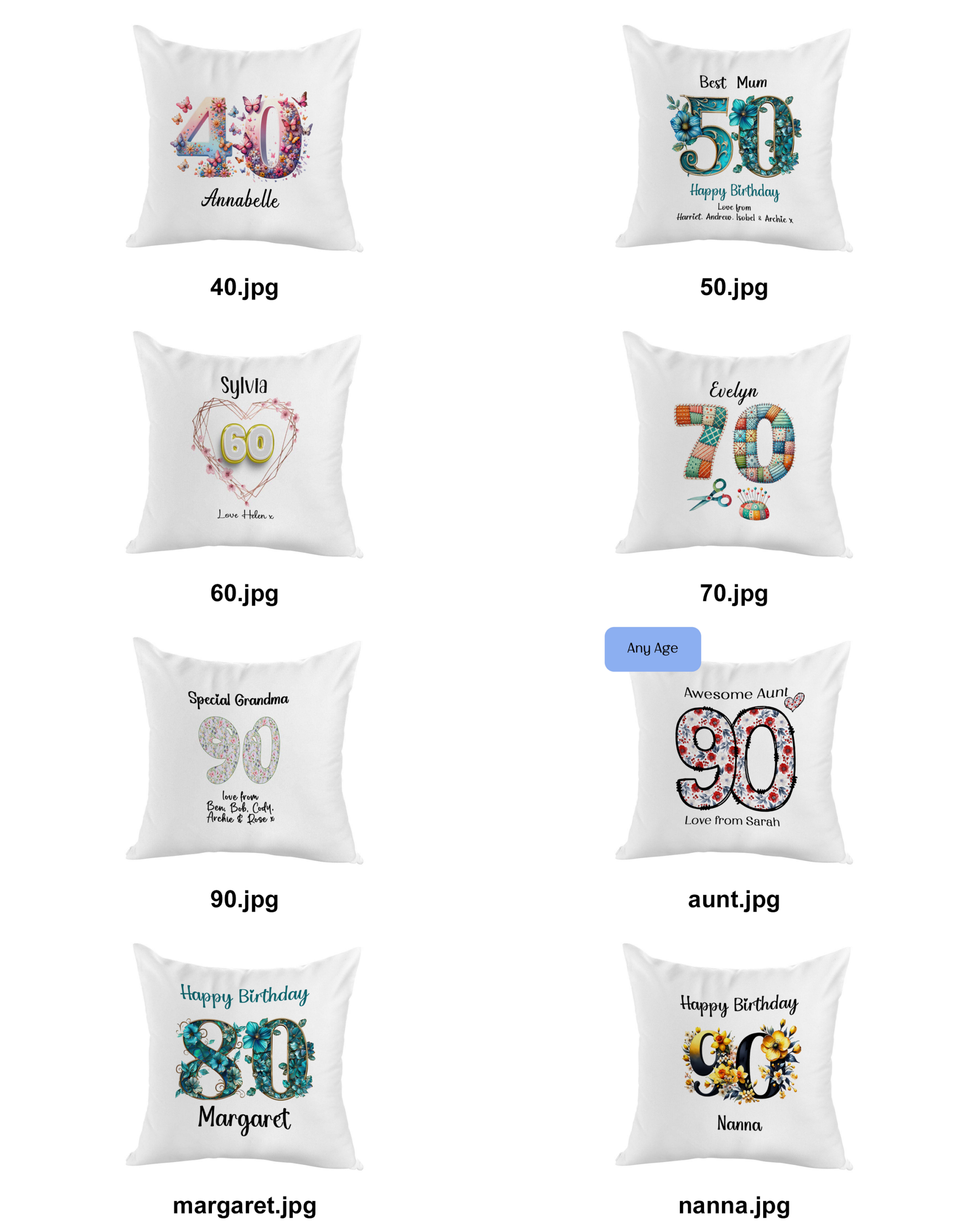 Personalised Birthday Cushion – Canvas Number Pillow Gift for Any Age - Image 10