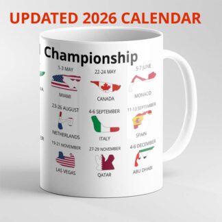 personalised motorsport mug