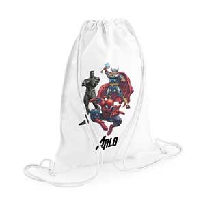 Personalised Superhero Drawstring Bag