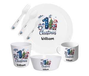 Personalised baby christmas set