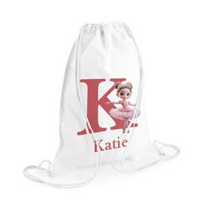 Personalised girls ballet bag