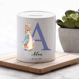 Personalised Ceramic Money Box | Baby Christening Gift