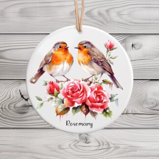 Robin Wooden Disc – Loved One Memorial Keepsake