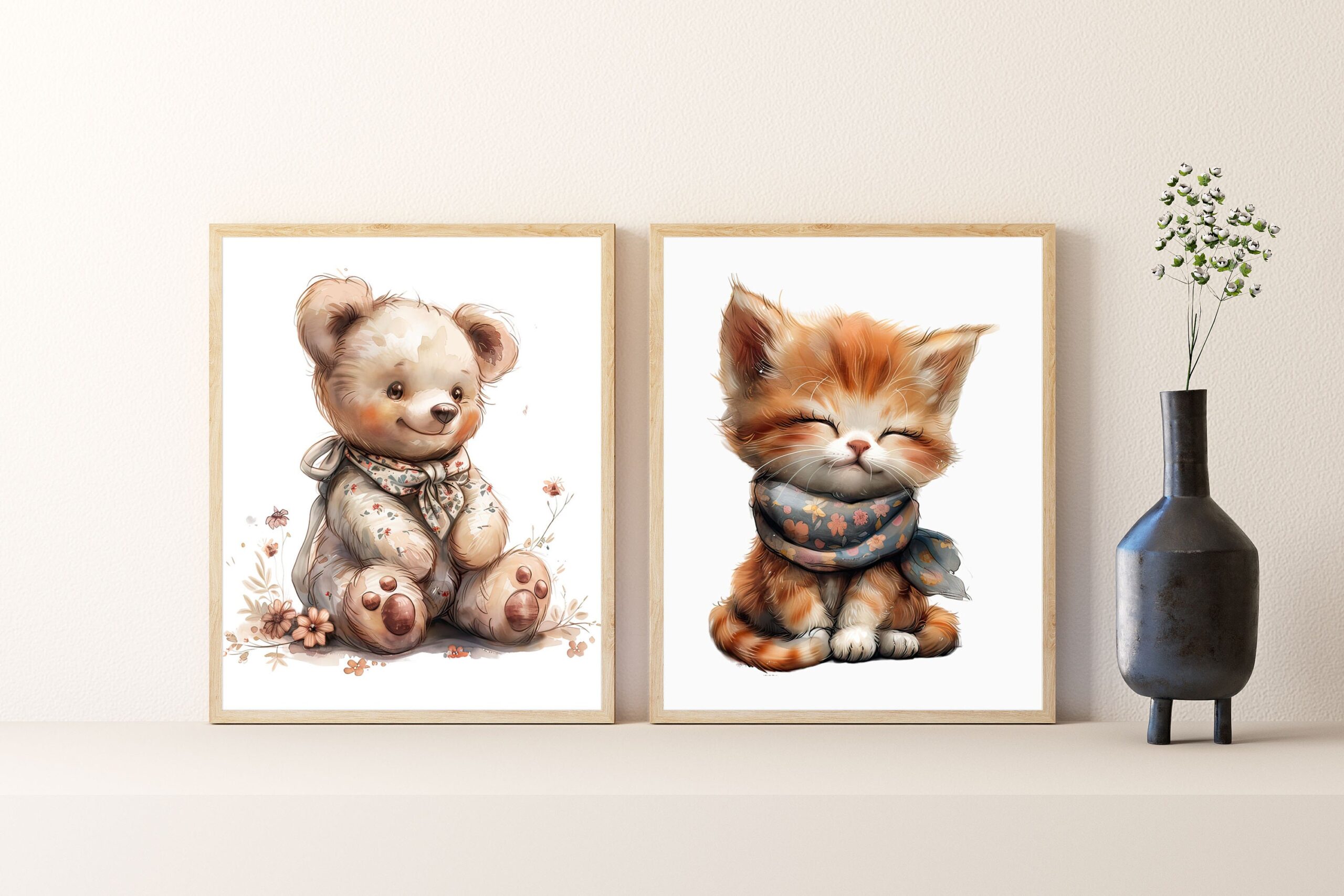 Nursery Wall Art, animals wall Prints, Nursery, baby's, child's bedroom gift boy or girl A4 - Image 3