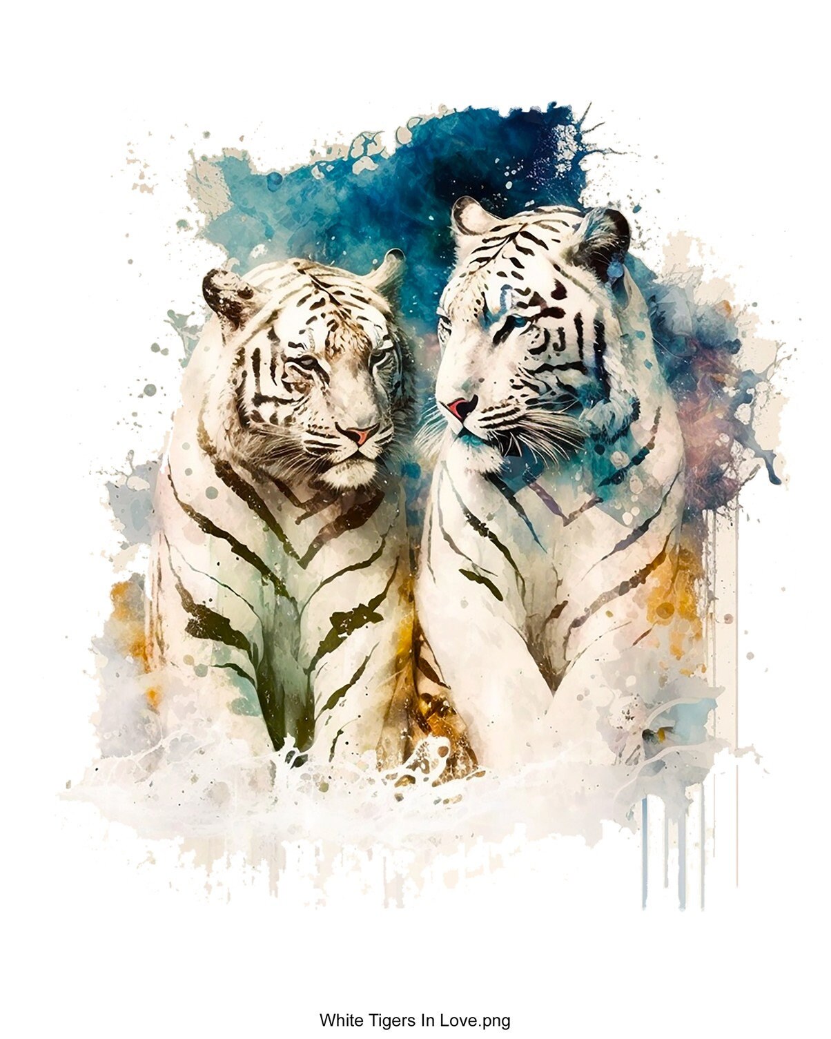 Deluxe Watercolour Animal Wall Art Print – Penguins, Elephants, Turtles, Pandas, Owls & Giraffes – Animals in Love Nursery Decor - Image 5