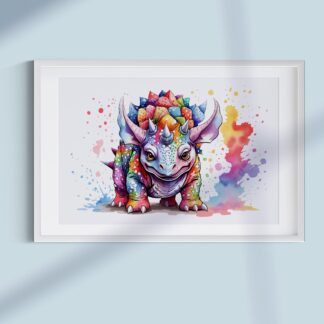 Dinosaurs Deluxe Wall Print, Wall Art, Baby wall Prints, Nursery, baby's, child's bedroom