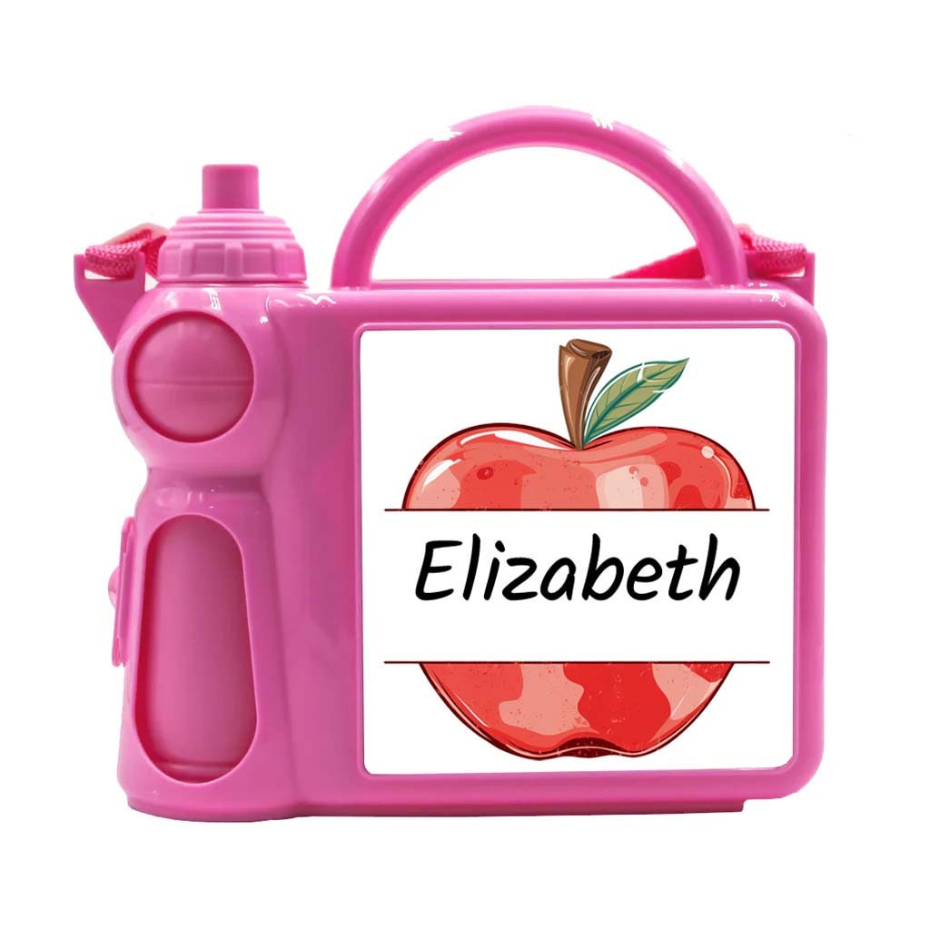 Personalised Kids Lunch Box & Bottle Set – Dinosaur Design, Blue or Pink, Custom Name School, Preschool & Nursery Set - Image 6