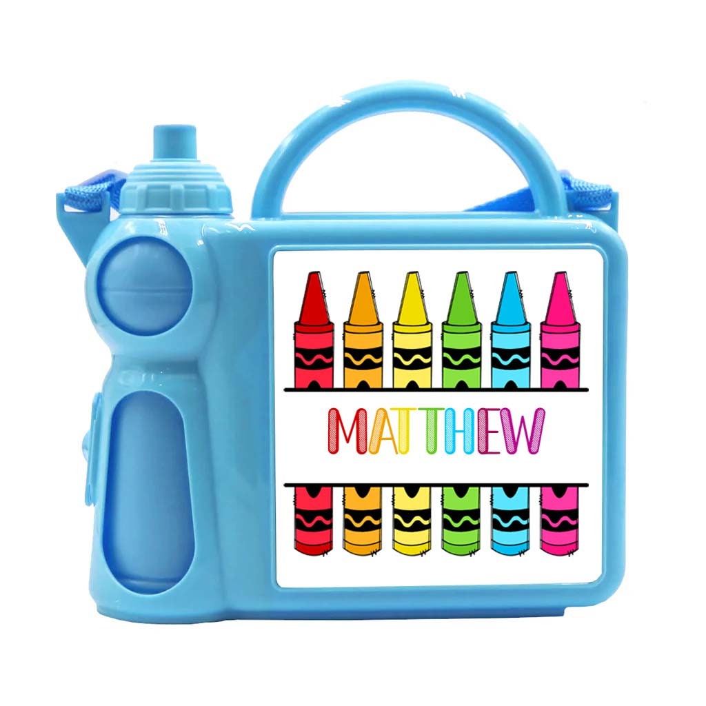 Personalised Kids Lunch Box & Bottle Set – Dinosaur Design, Blue or Pink, Custom Name School, Preschool & Nursery Set - Image 10
