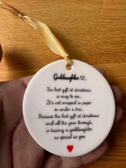 Ceramic Disc Personalised Christmas Initialled for son, daughter, his, her someone special reindeer Double sided dated named 2025 - Image 5