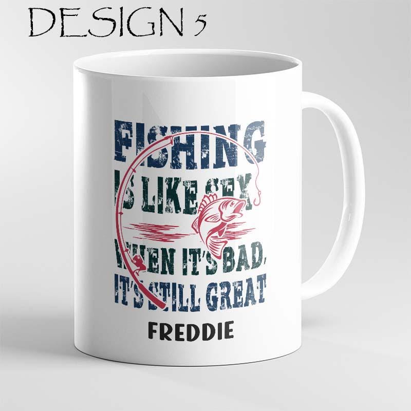 Funny Fishing Mug – Cheeky Humour Quote Cup – Personalised Gift for Him or Her – Birthday Present - Image 6