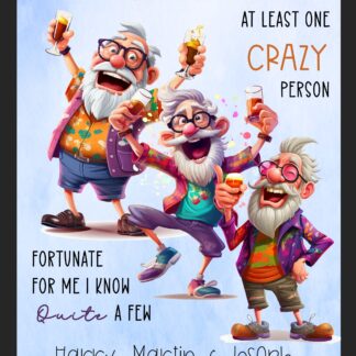 Crazy Friends Metal Sign - wall hanging - high gloss