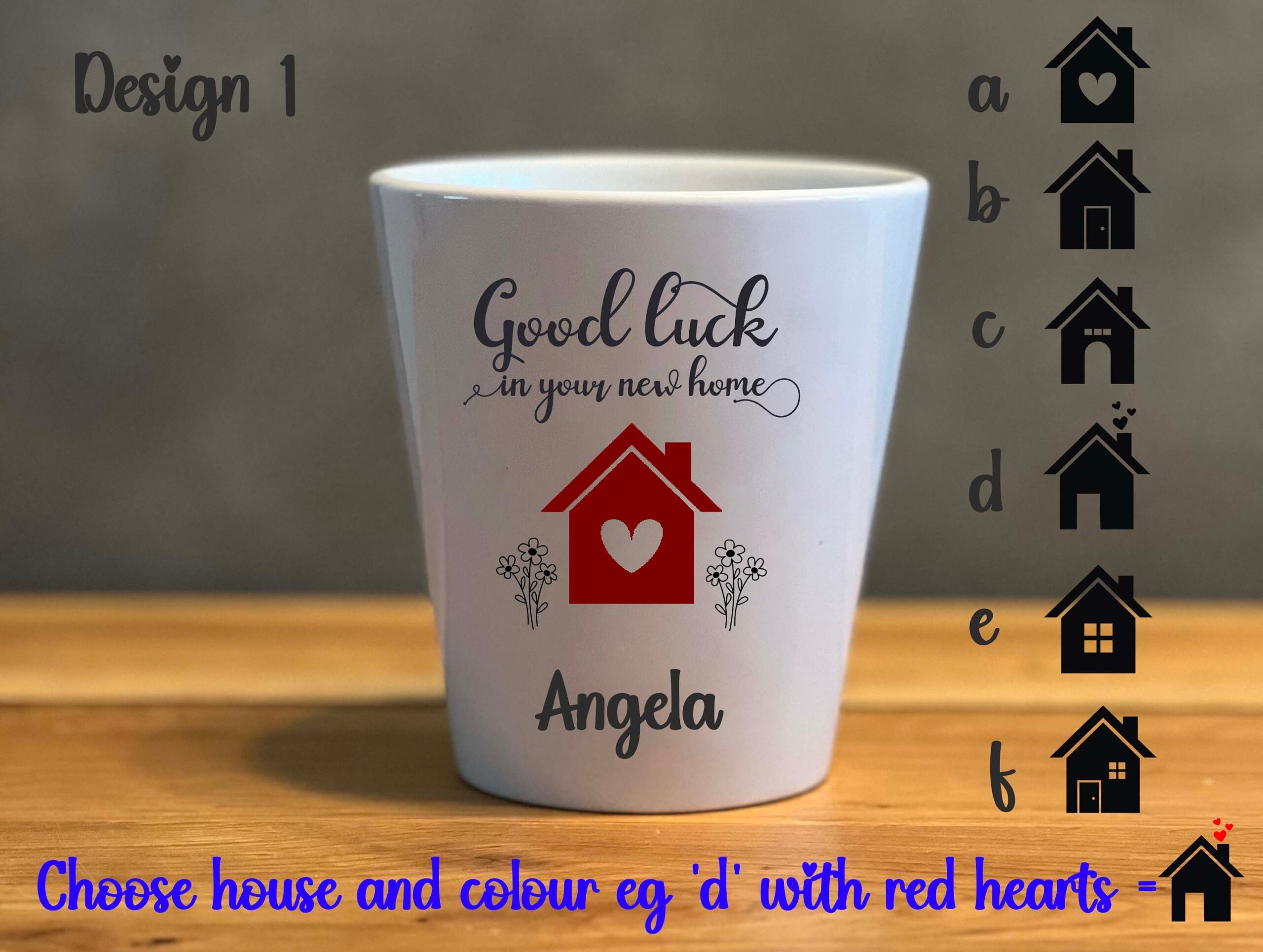 Personalised New Home Flower Pot – Ceramic Housewarming Planter Gift - Image 5
