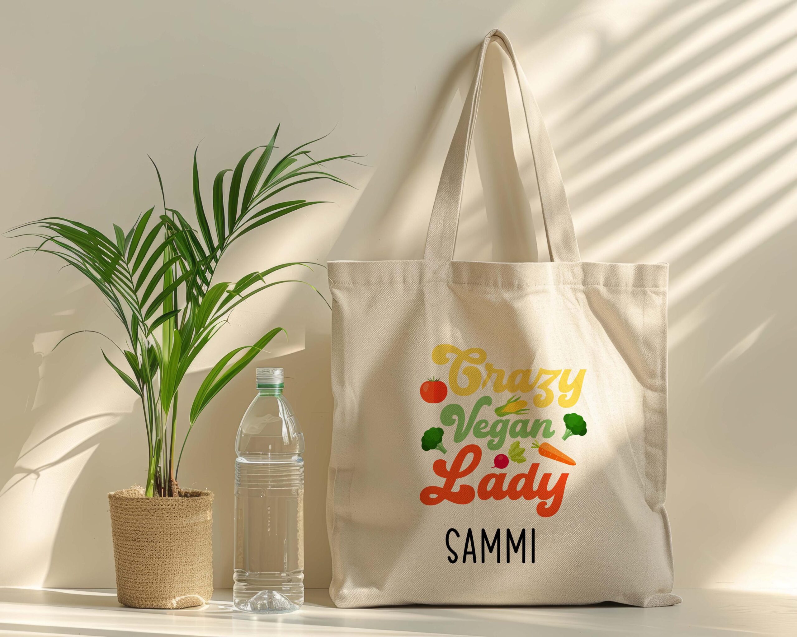 Personalised Canvas Tote Bag – Reusable Vegan Shopping Bag Gift for Him or Her - Image 2