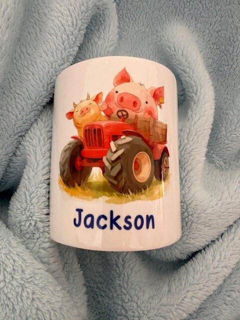 Personalised Ceramic Money Box | Tractor & Safari - Image 2