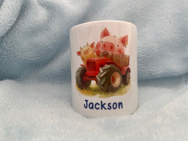 Personalised Ceramic Money Box | Tractor & Safari - Image 4