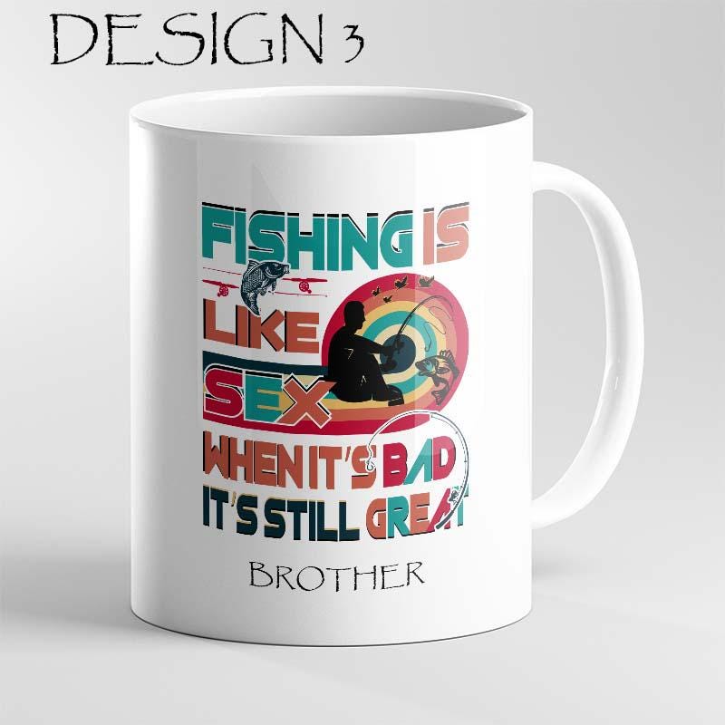 Funny Fishing Mug – Cheeky Humour Quote Cup – Personalised Gift for Him or Her – Birthday Present - Image 4