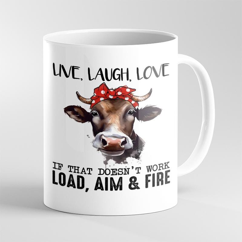 Personalised Itchy Butt Cow Mug – Funny Novelty Gift – Custom Coffee Cup - Image 3