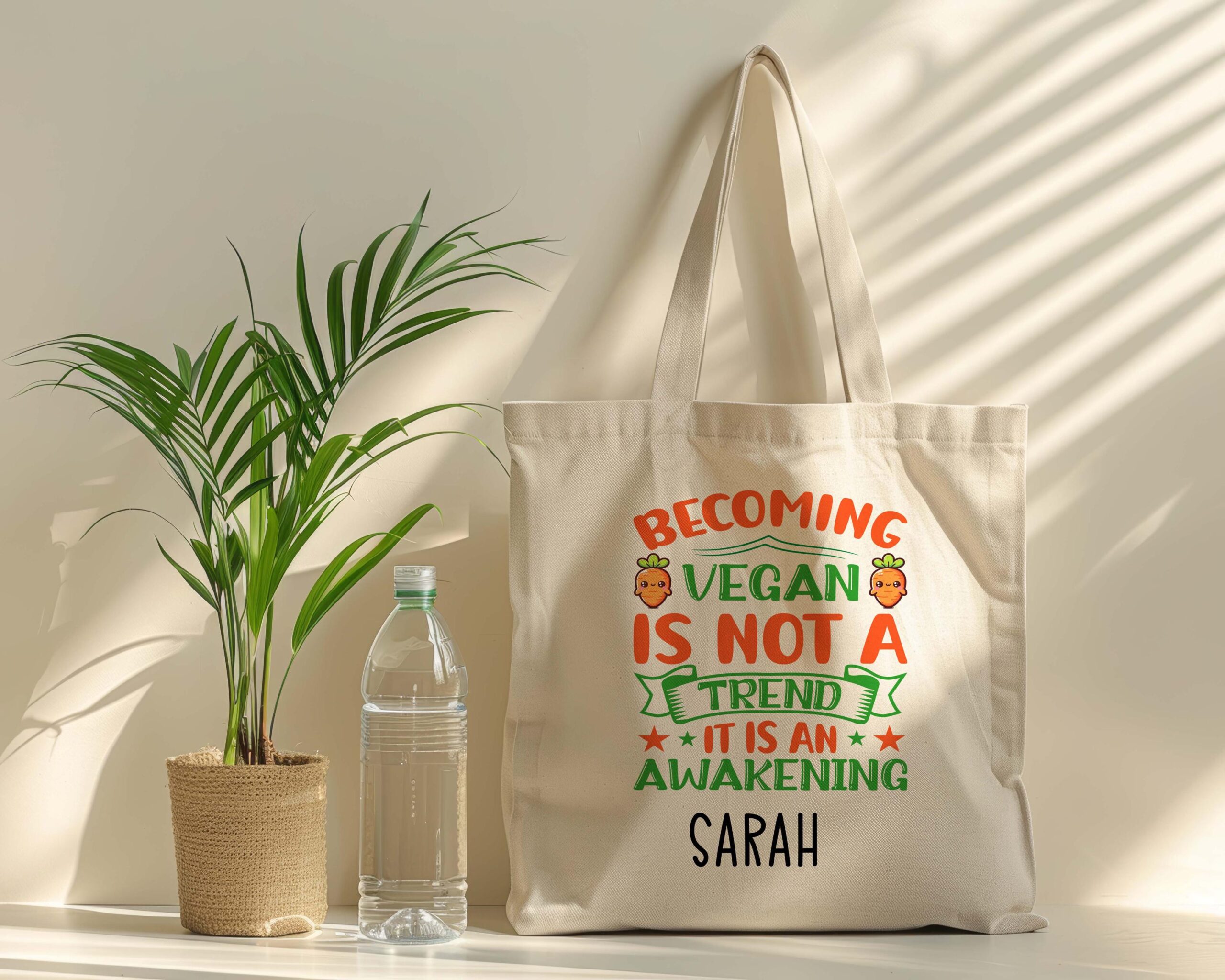 Personalised Canvas Tote Bag – Reusable Vegan Shopping Bag Gift for Him or Her - Image 5