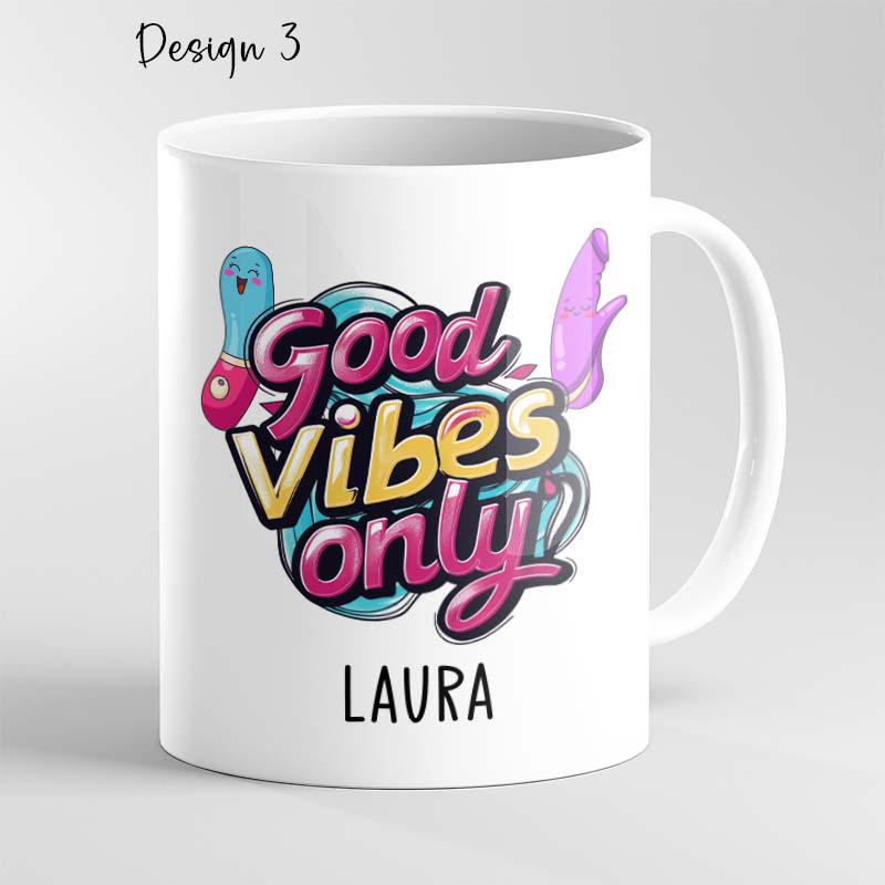 Personalised “Good Vibes Only” Mug – Funny Quote Gift for Him or Her, Custom Birthday Present - Image 2