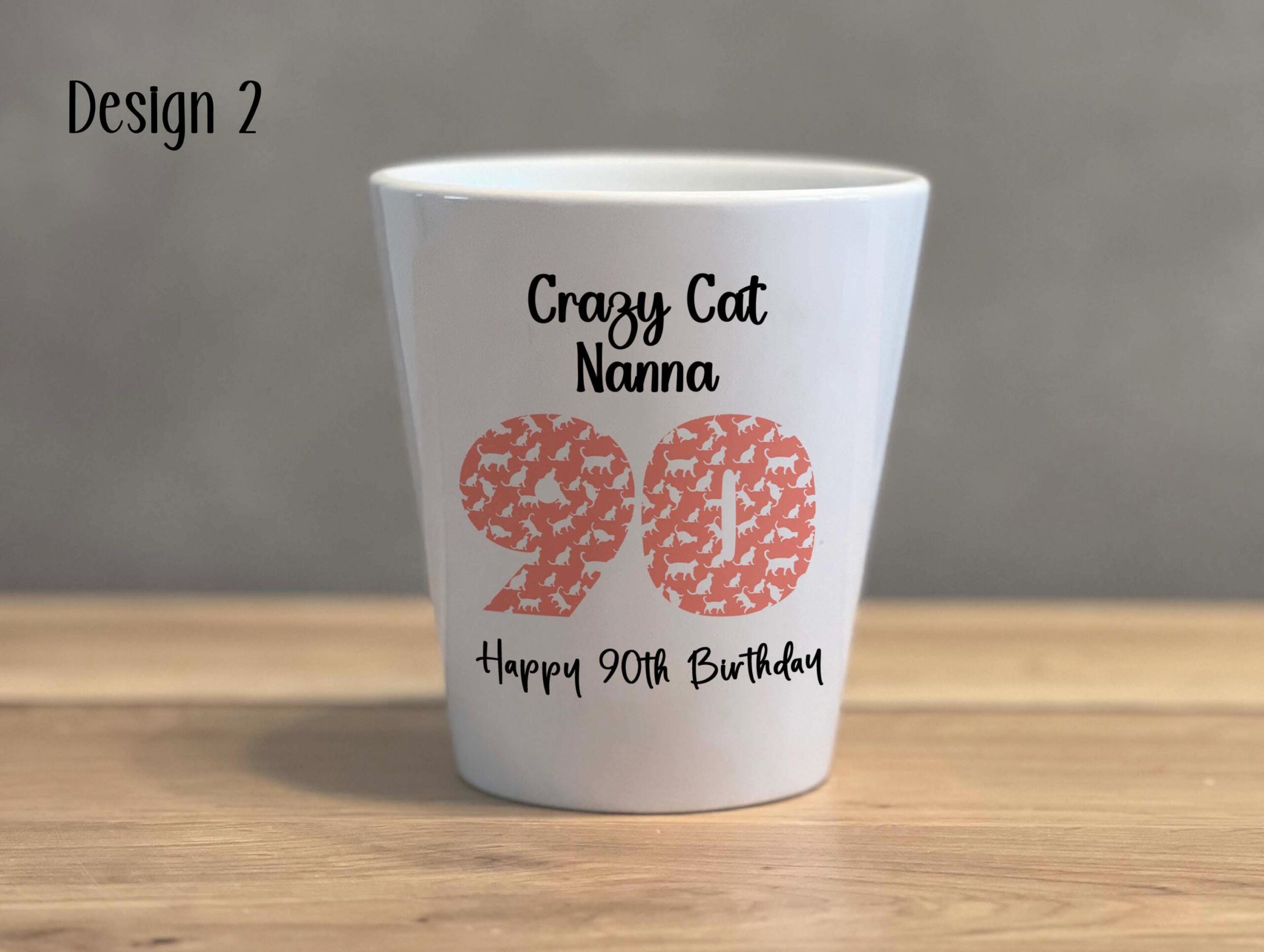Personalised Ceramic Plant Pot – Custom Birthday Flower Pot for Any Age, 30th, 40th, 50th, 60th, 70th, 80th & 90th Gift - Image 5